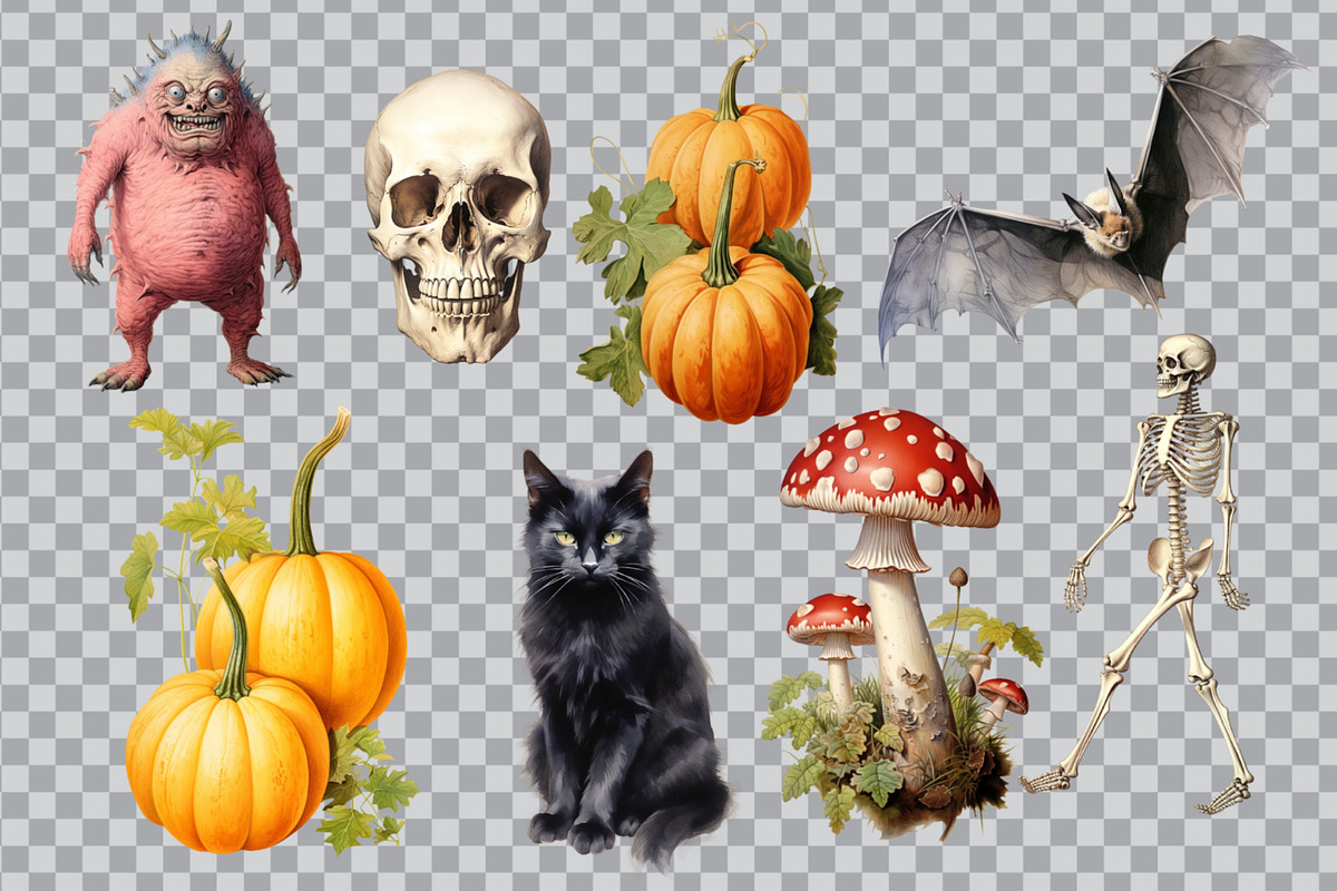 Retro Halloween Vibes, a Seasonal Illustration by PREMIUMVECTOR (Photo 12 of 15)