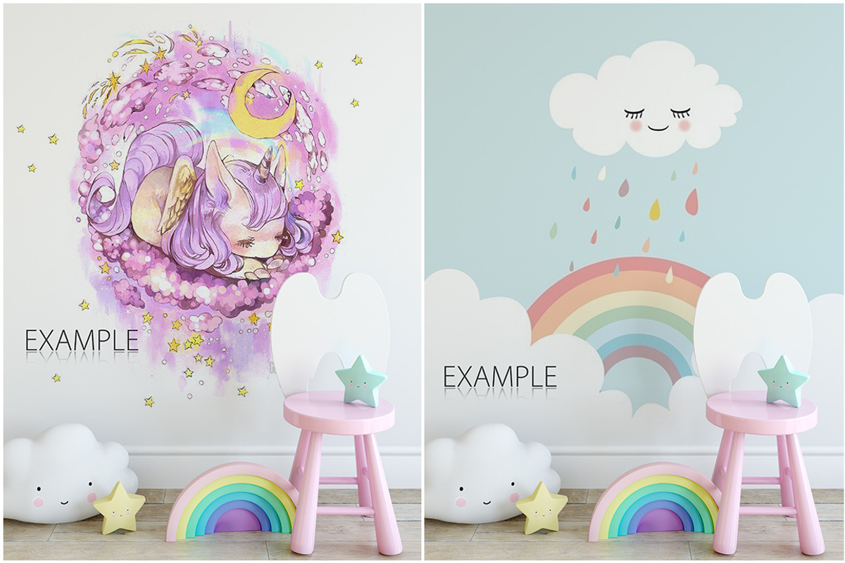 KIDS WALL & FRAMES Mockup Bundle - 3, a Print Template by Yuri-U (Photo 28 of 33)