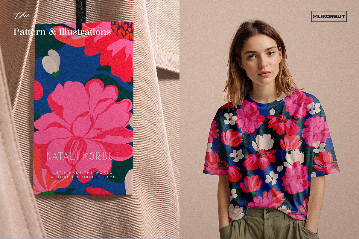 Bold Bloom Naive Floral Pattern, a Pattern Graphic by likorbut (Photo 11 of 12)