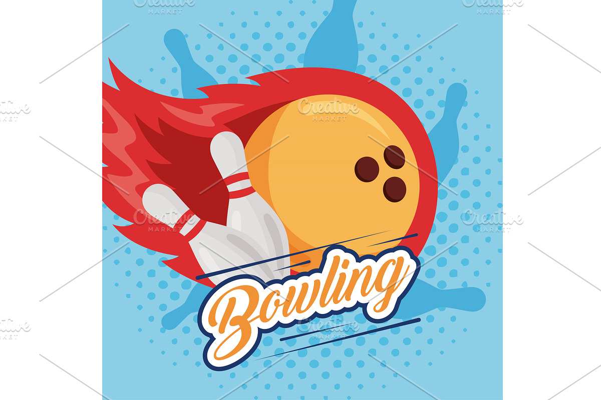 bowling pines and ball, a Sport Illustration by studiogstock