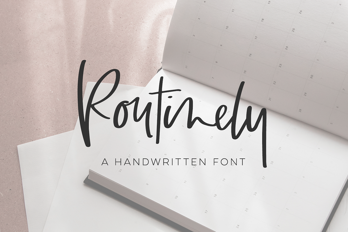 Routinely Script, a Script Font by Beck McCormick (Photo 1 of 10)