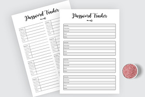 Canva Password Tracker Template