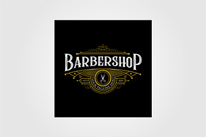 Barbershop Vintage Logo Design