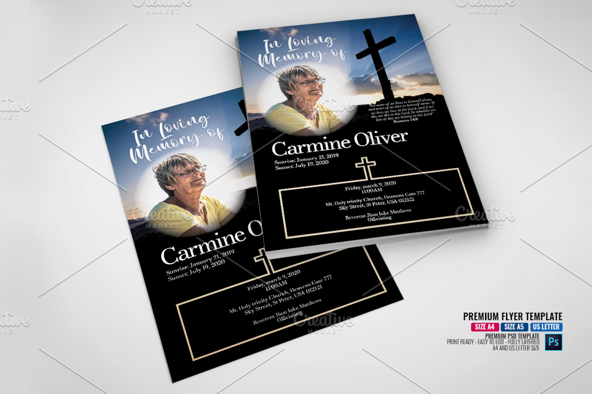 Internment and Funeral Program Flyer, a Flyer Template by PSDPixel (Photo 4 of 5)