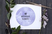 Watercolor Circles. Textures, frames, a Texture Graphic by Olga Olmix (Thumbnail 6 of 6)