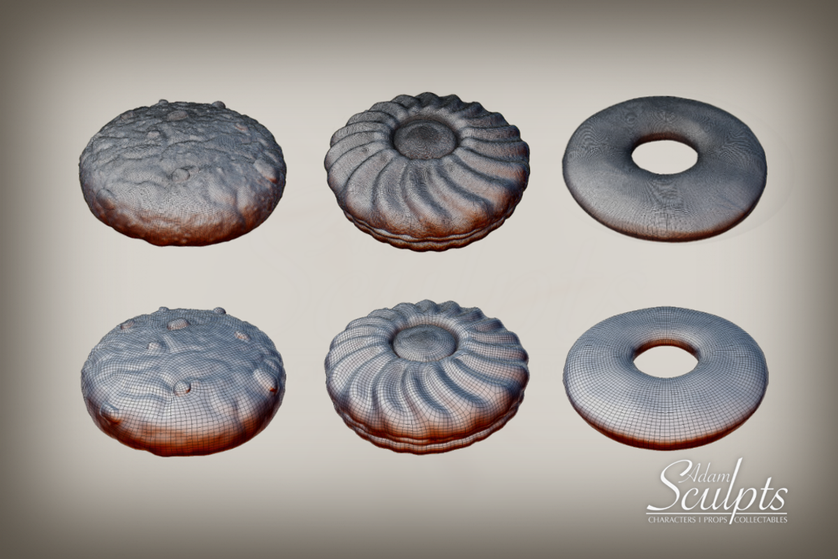 Biscuit Selection 02, a Food & Drink 3D Model by Adam Sculpts (Photo 5 of 5)