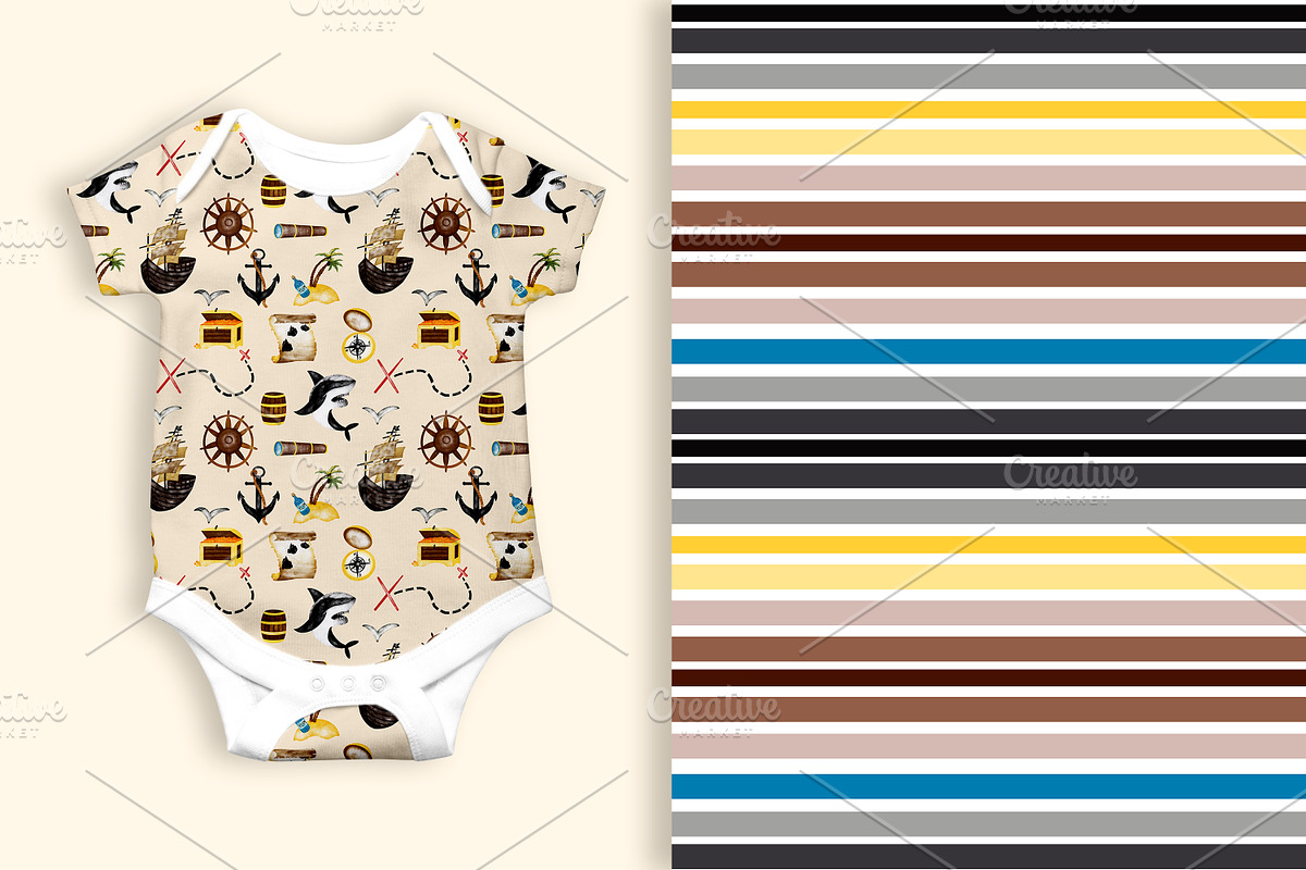 Kids Playful Seamless Patterns, a Pattern Graphic by Oksana Dovhopol Art (Photo 8 of 14)