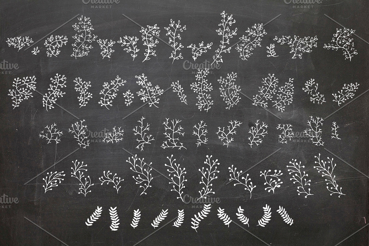 Hand Drawn Plant Elements, an Object Illustration by Does She Even Doodle (Photo 1 of 5)