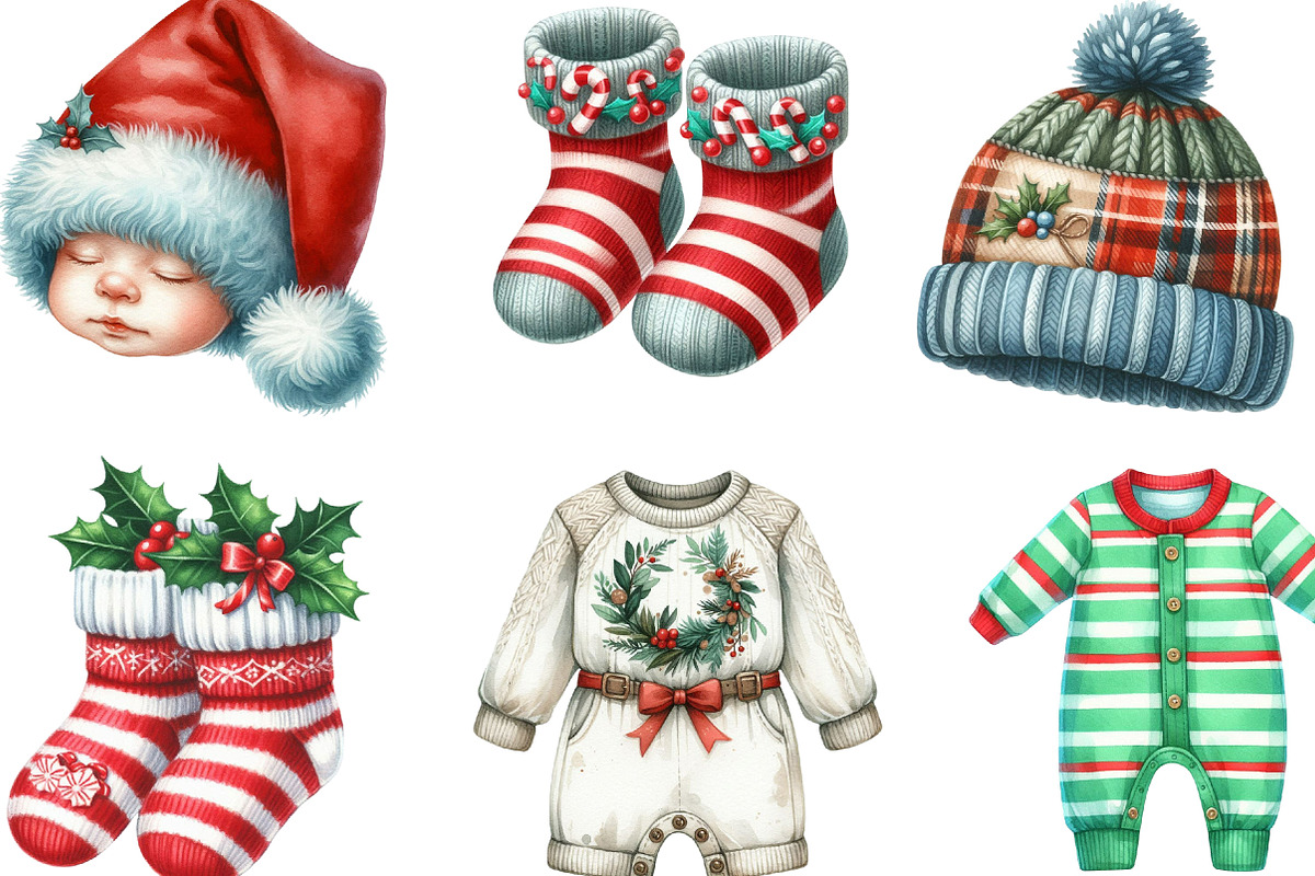 Christmas Baby Clothes Nursery PNG, an Illustration by Designking (Photo 3 of 5)
