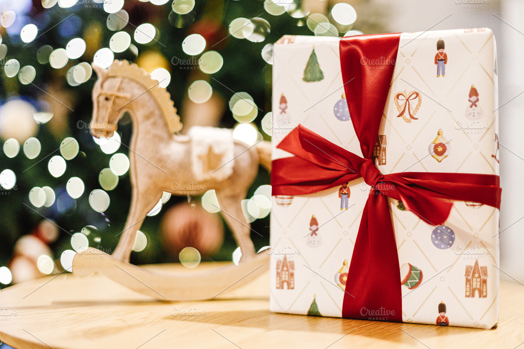 Merry Christmas and Happy New Year! Christmas horse rustic toy a, a Holiday Photo by Sonjachni