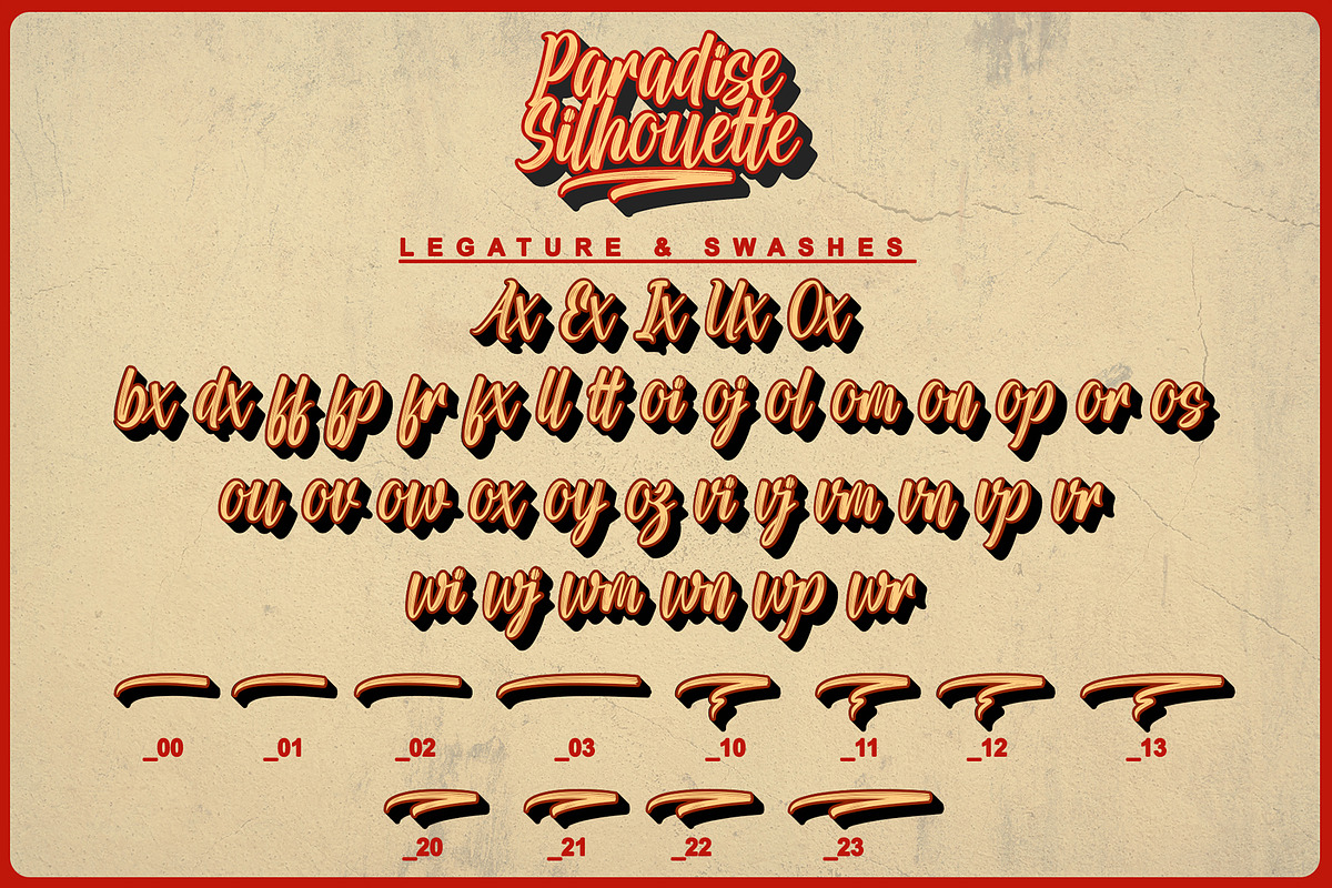 Paradise Silhouette | Handwritten, a Handwritten Font by Aveni Letter Type (Photo 11 of 11)