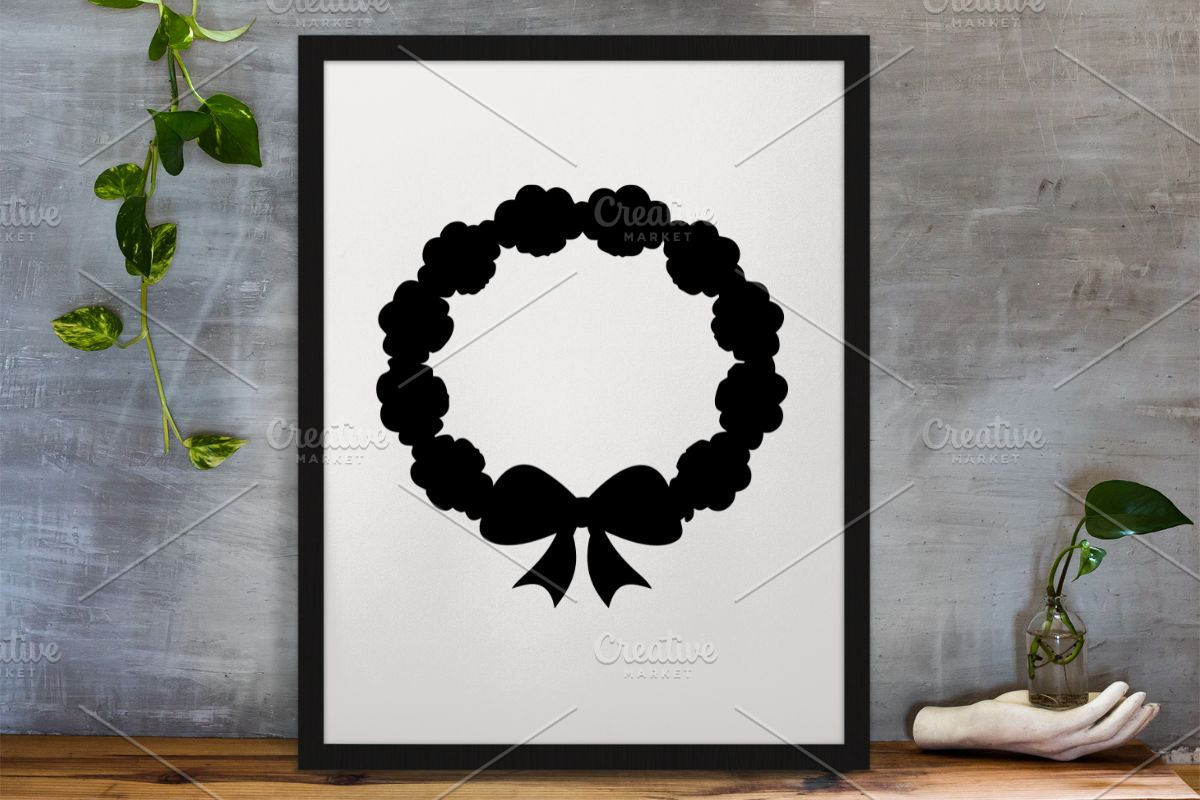 Fall Wreaths Silhouette SVG #2, a Decorative Illustration by newminddesign (Photo 3 of 3)