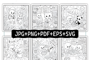 Cozy Sunday Cute & Comfy Coloring, an Animal Illustration by Coco Bloom (Thumbnail 2 of 7)