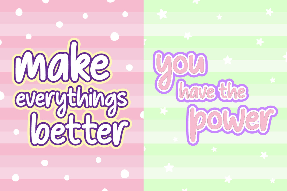 Winter Night Cute Font, a Font by Cherryline Master (Photo 2 of 7)