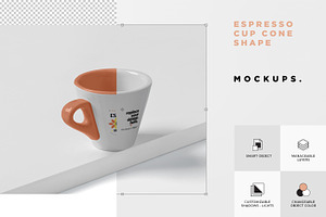 Espresso Cup Mockup - Cone Shape