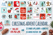 Christmas Advent Calendar Cards Set, an Animal Illustration by Lemon Workshop (Thumbnail 1 of 6)