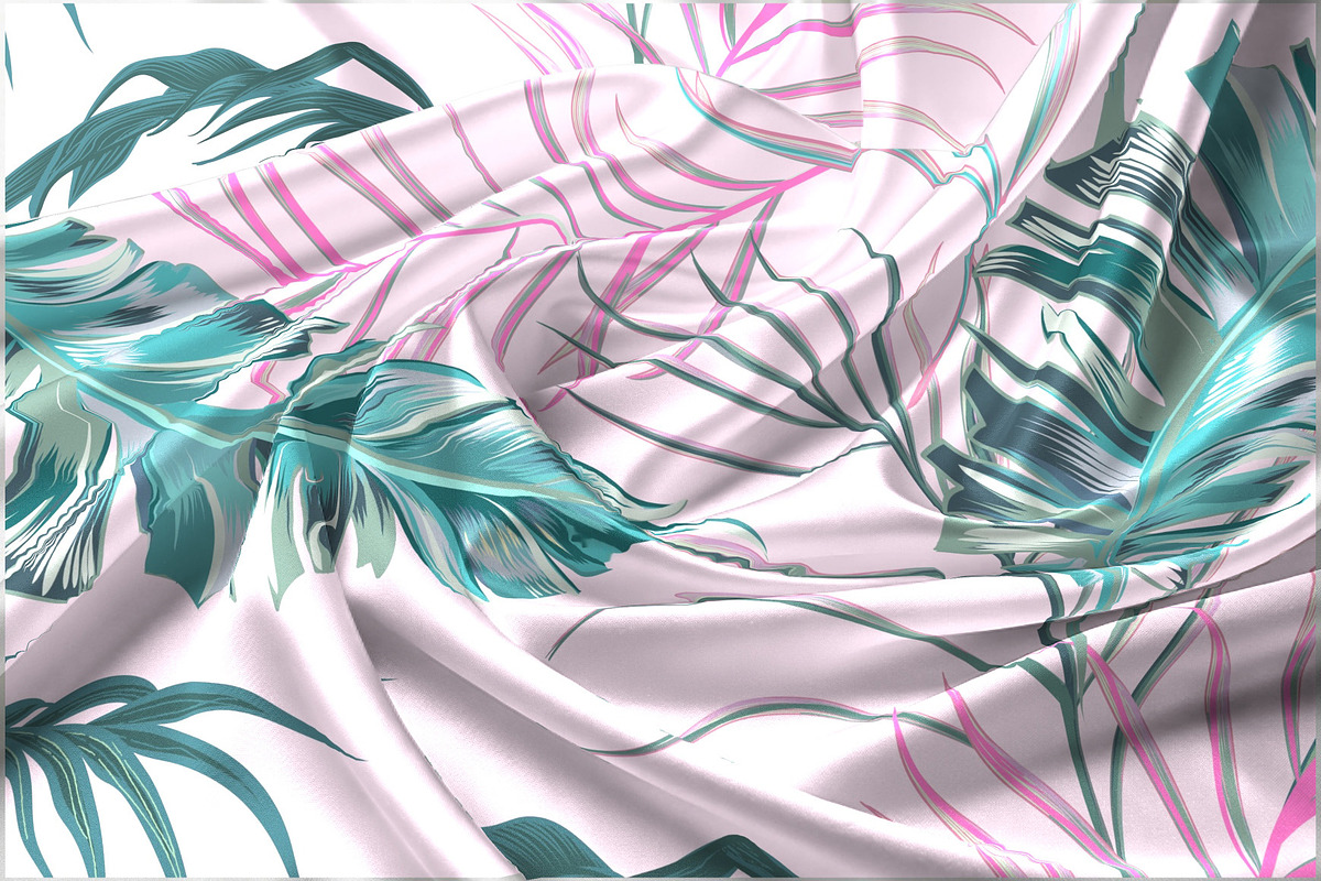 Palm leaves vector seamless pattern, a Pattern Graphic by FleurArt (Photo 4 of 9)
