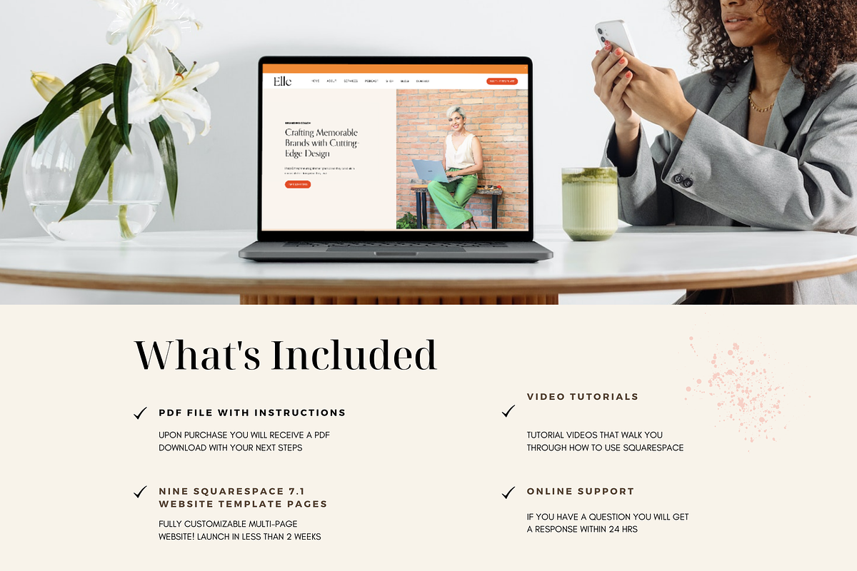 Squarespace 7.1 Template Elle, a Websites & App Template by thrivedigitally (Photo 5 of 8)