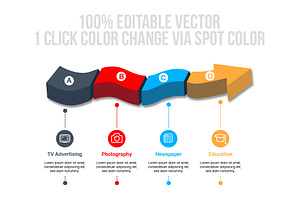 3D Vector Arrow Infographics