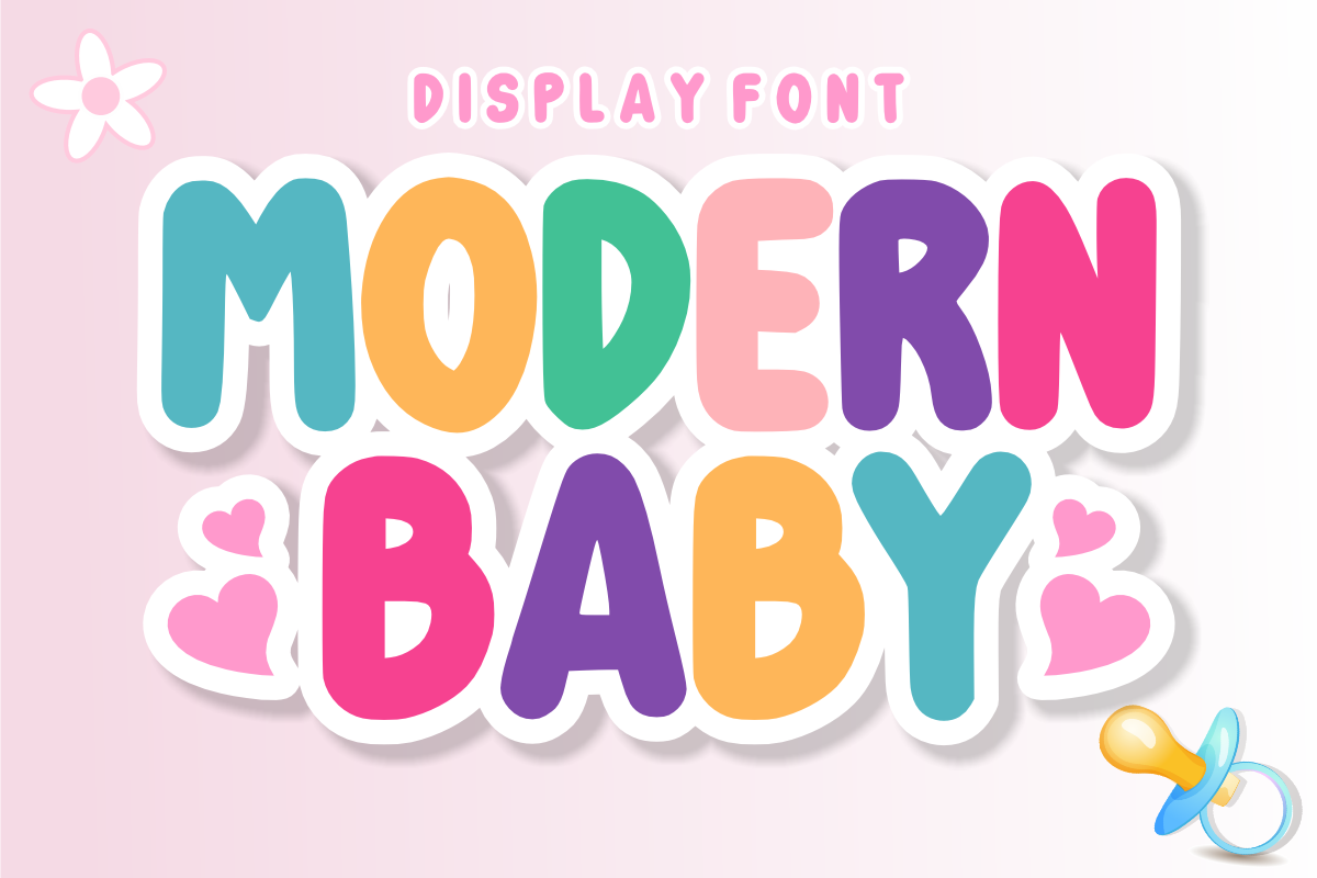 Modern Baby - Cute Nursery Font, a Handwritten Font by KiddoGlyphs Studio (Photo 1 of 5)