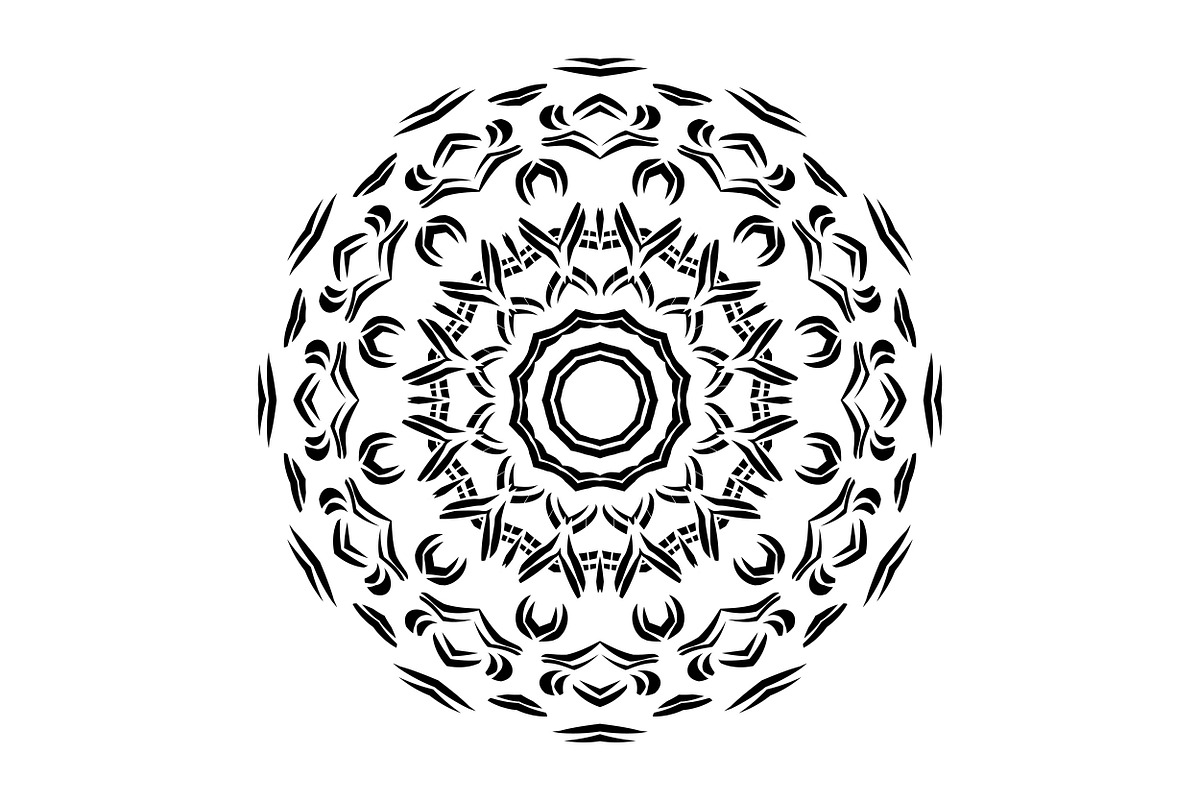 Ornamental Black White Mandala Pack, a Decorative Illustration by NJ Himel (Photo 65 of 103)