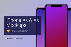 iPhone XS and XR Device Mockups