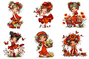 Summer Enjoy Little Girl Clipart, a Seasonal Illustration by designcity5 (Thumbnail 3 of 5)