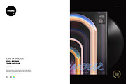 Black Vinyl Record Cover Mockup, a Merchandise Mockup by creatsy5 (Thumbnail 1 of 5)