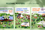 Summer open-air festival posters set, a Background Graphic by Good Studio (Thumbnail 1 of 4)