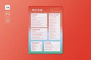 Trendy Food Menu, a Print Template by The Savory Directors (Thumbnail 1 of 3)