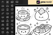 140 Sweets & Food Procreate Stamps, a Brush Add-On by DrawingStoryShop (Thumbnail 4 of 6)