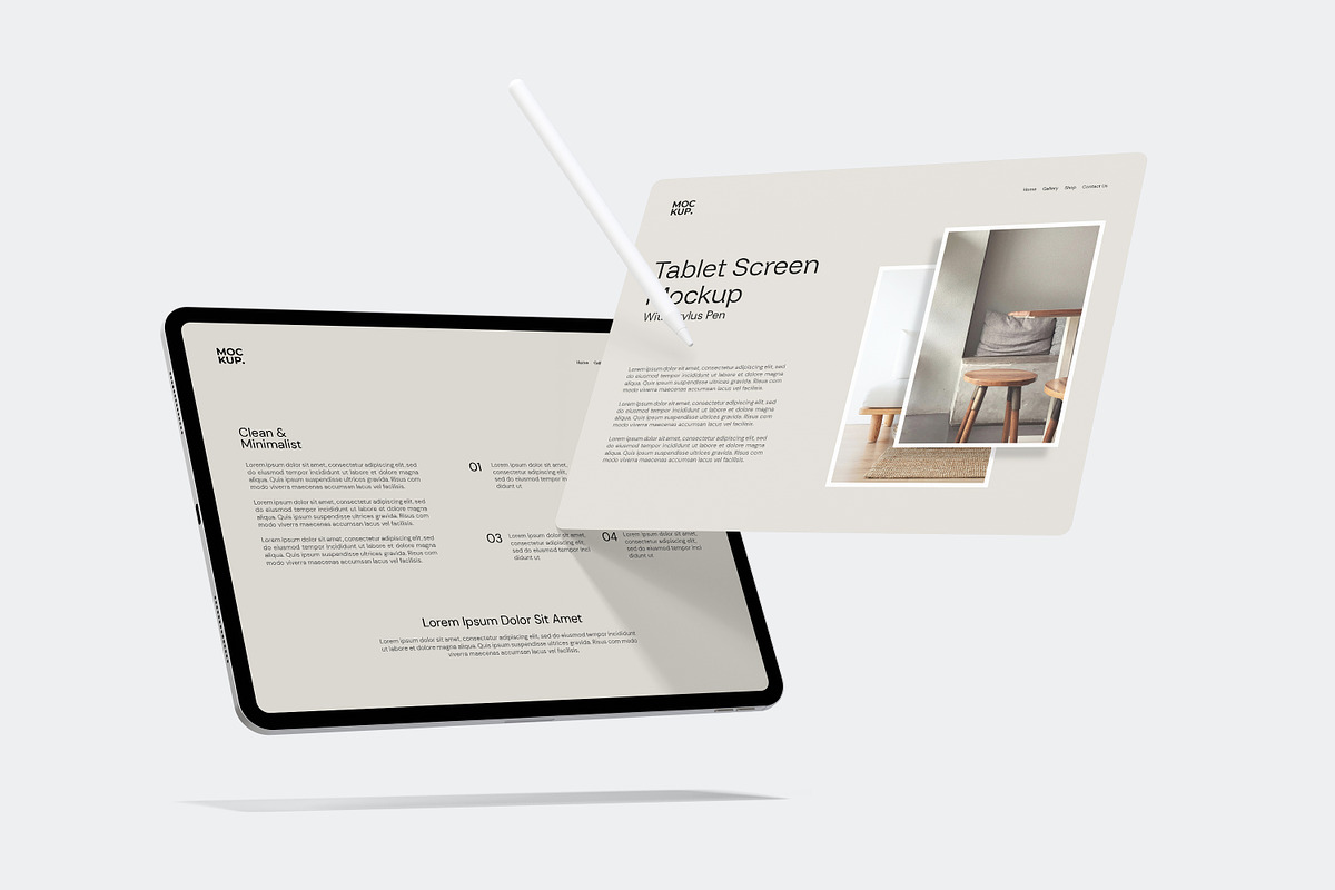Landscape Tablet Screen Mockup, an iPad Mockup by Rizky Audymas (Photo 5 of 9)