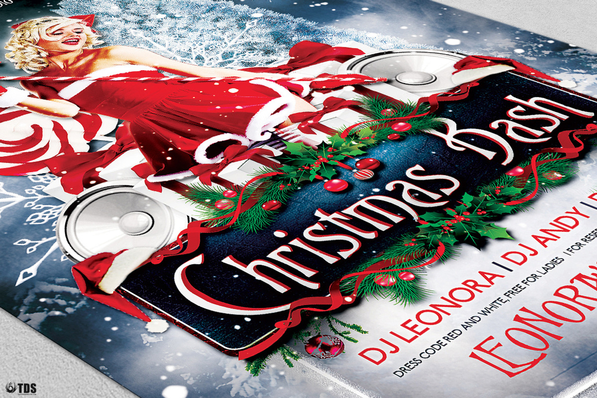 Christmas Bash Flyer Template V1, a Flyer Template by ThatsDesignArt (Photo 6 of 7)