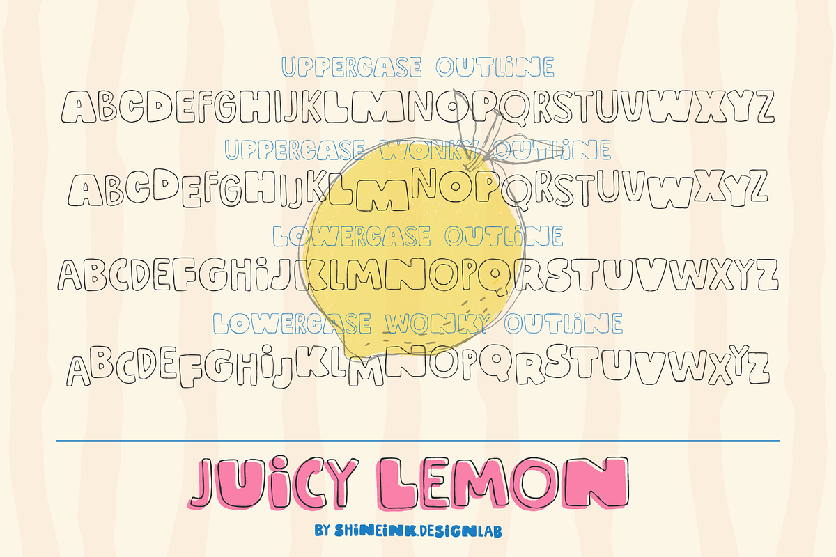 Juicy Lemon - Quirky Wonky Font, a Handwritten Font by shineink.designlab (Photo 16 of 16)