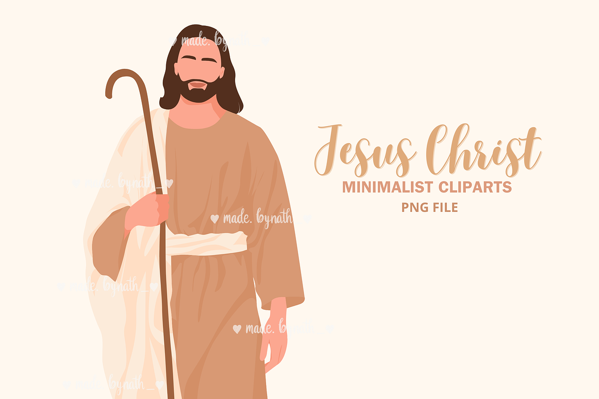Illustration Jesus Christ clipart, a Person Illustration by Made bynath (Photo 1 of 3)