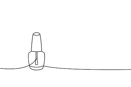 Nail polish, nail lacquer one line, an Illustration by GraphiShop