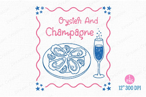 Summer Oyster Hand Drawn Line Art, an Illustration by Dream Creation