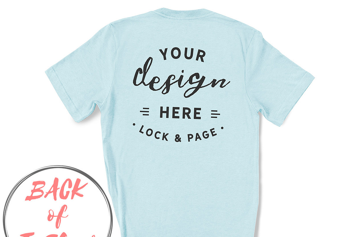 Back Of T-Shirt BC3001 Mockup Bundle, a Shirt Mockup by lock and page (Photo 33 of 88)