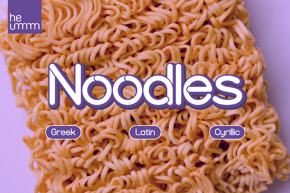 HU Noodles / 20% OFF, a Sans Serif Font by heummdesign (Photo 1 of 6)
