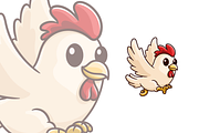 Cute Chicken Flapping Wings Cartoon, an Animal Illustration by garistipis (Thumbnail 2 of 2)