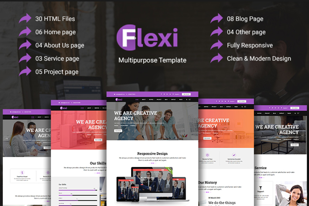 Flexi - Multipurpose HTML5 Template, a HTML Template by CreativeGigs (Photo 1 of 6)