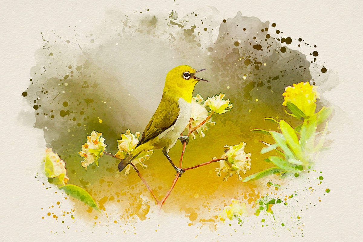 Realistic Watercolor Splatter Effect, an Action Add-On by liptouse (Photo 9 of 10)