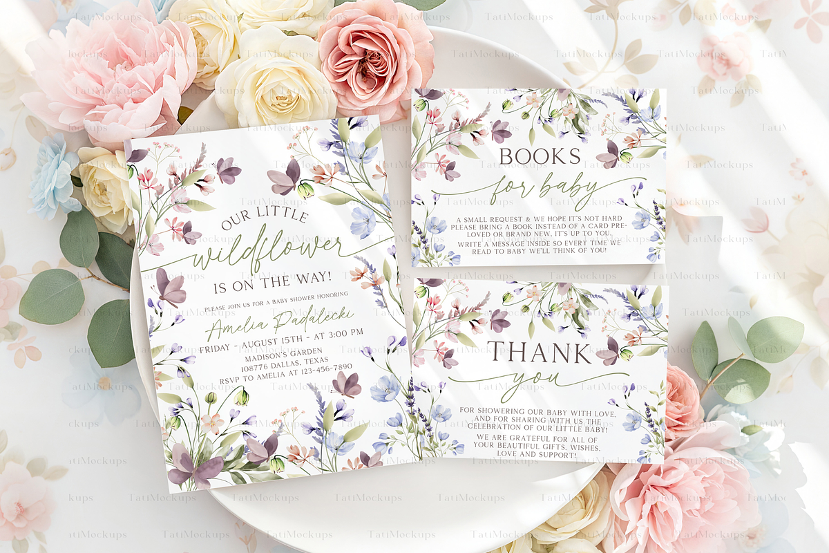 Elegant Floral Stationery Mockup, a Product Mockup by TatiMockup (Photo 4 of 4)