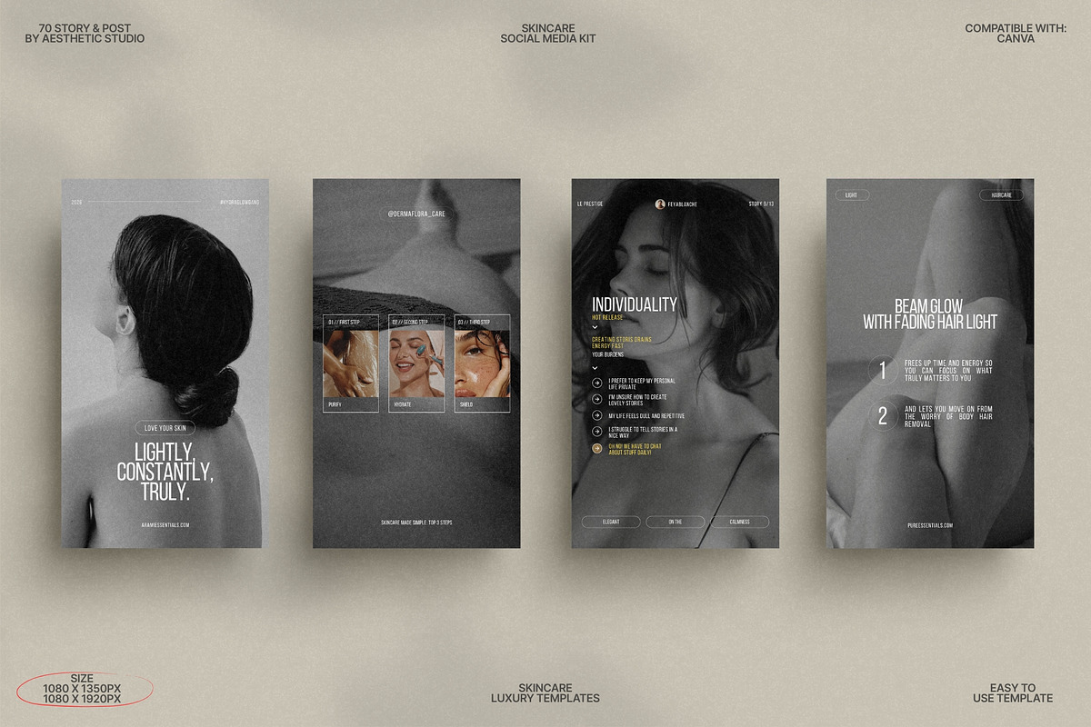 Canva Skincare Story & Post Set preview 5