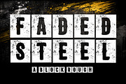 Faded Steel - Rough Block Font, a Slab Serif Font by Limited.studio (Thumbnail 1 of 4)