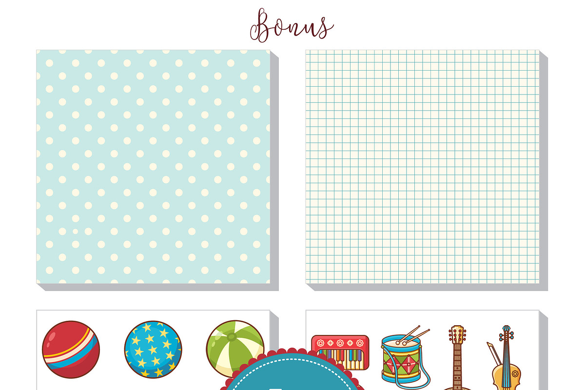Children's toy. Baby. Seamless, a Pattern Graphic by Zoya Miller (Photo 7 of 7)