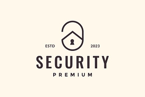 house security padlock guard logo, a Branding & Logo Template by devastd