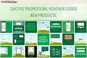 455 Canva Green Instagram Template, a Social Media Template by Emerald Eyes Design (Thumbnail 7 of 12)
