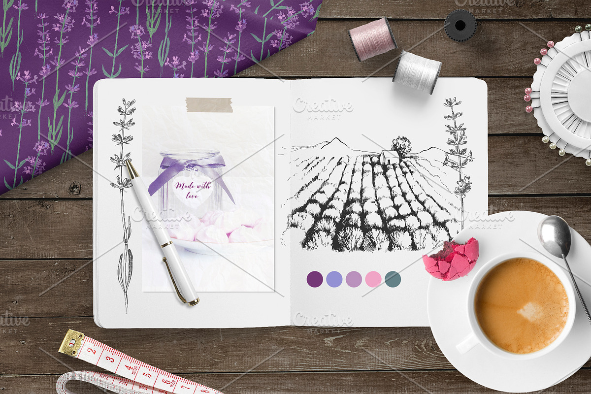 Hand drawn lavender collection, a Decorative Illustration by handsketched (Photo 2 of 8)