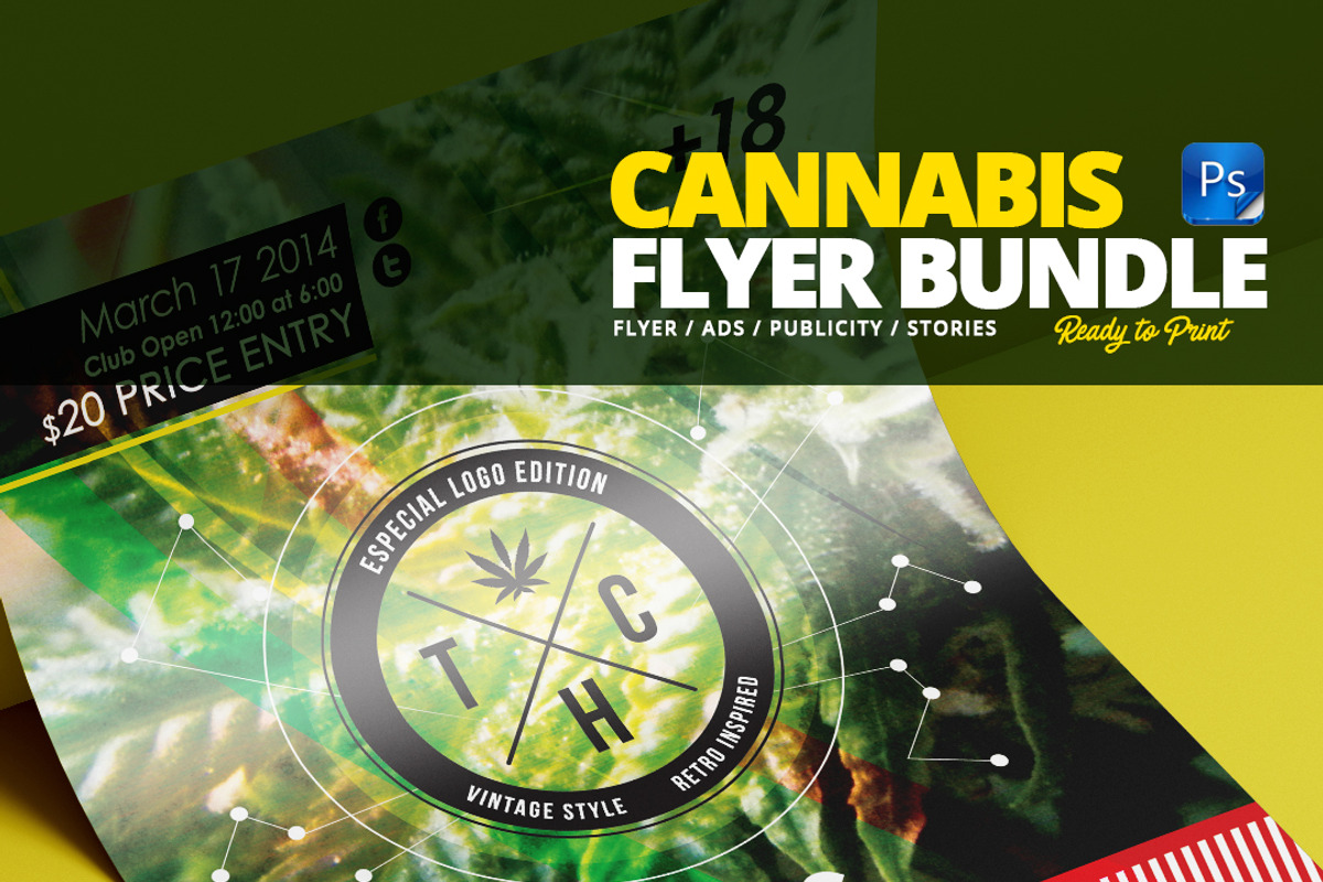 Cannabis Flyer BUNDLE, a Flyer Template by Maioriz Shop (Photo 3 of 5)